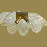 Paire d appliques mural en verre de murano en forme de coquillage des années 70