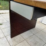 1970s lacquer and leather desk