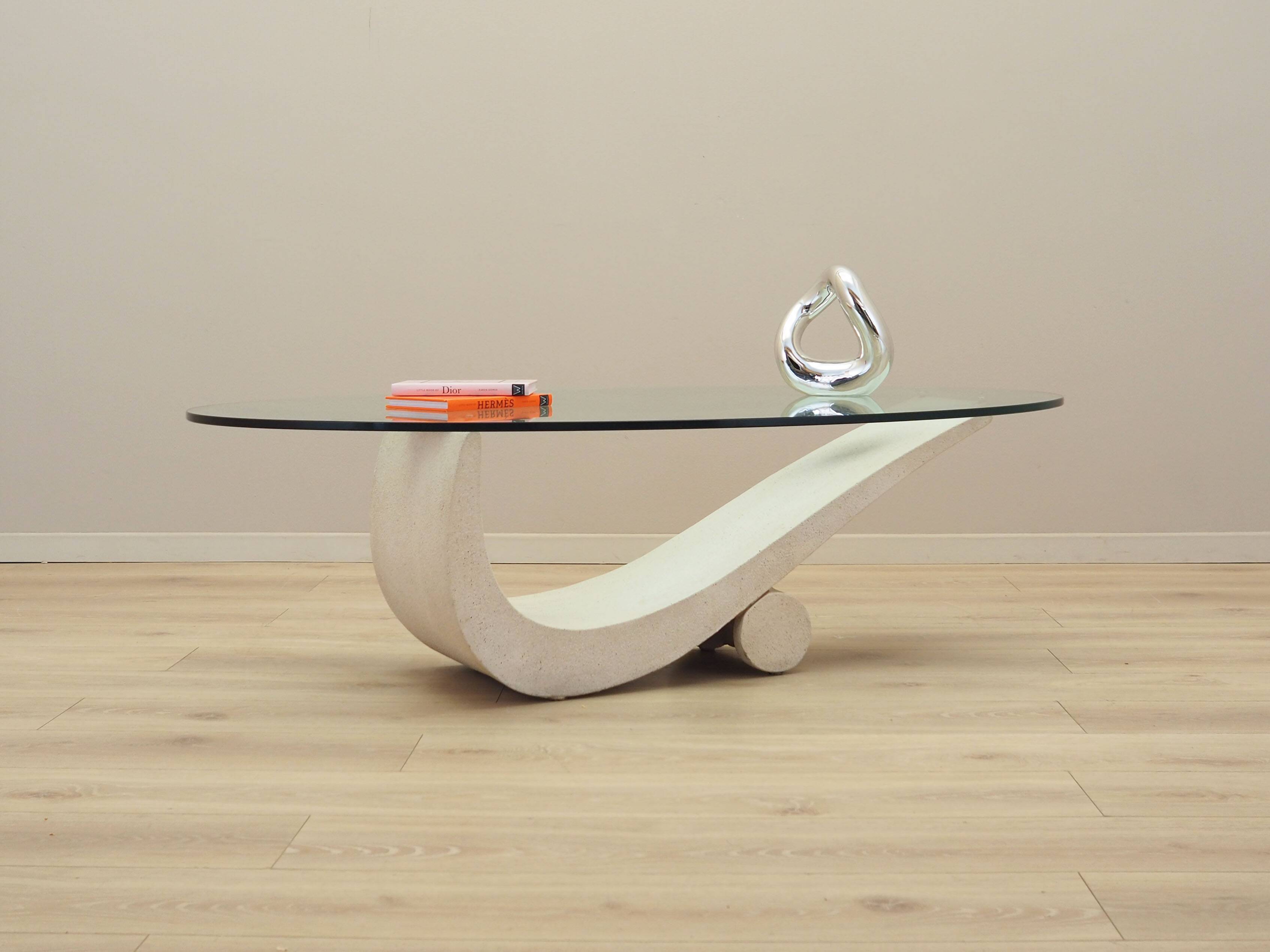 Glass coffee table, Italian design, 1970s, production: Italy