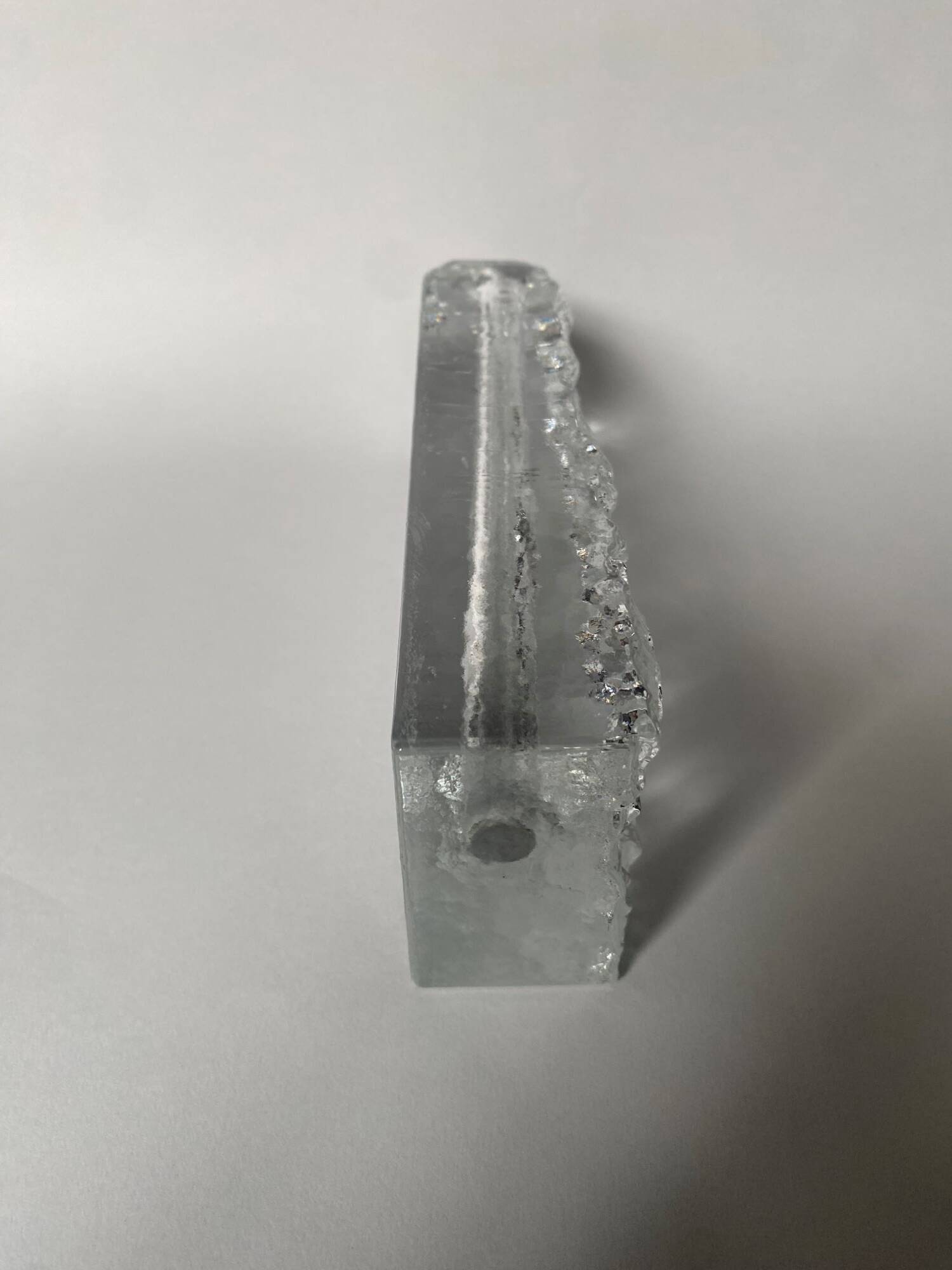 Frosted glass vase from the 1970s