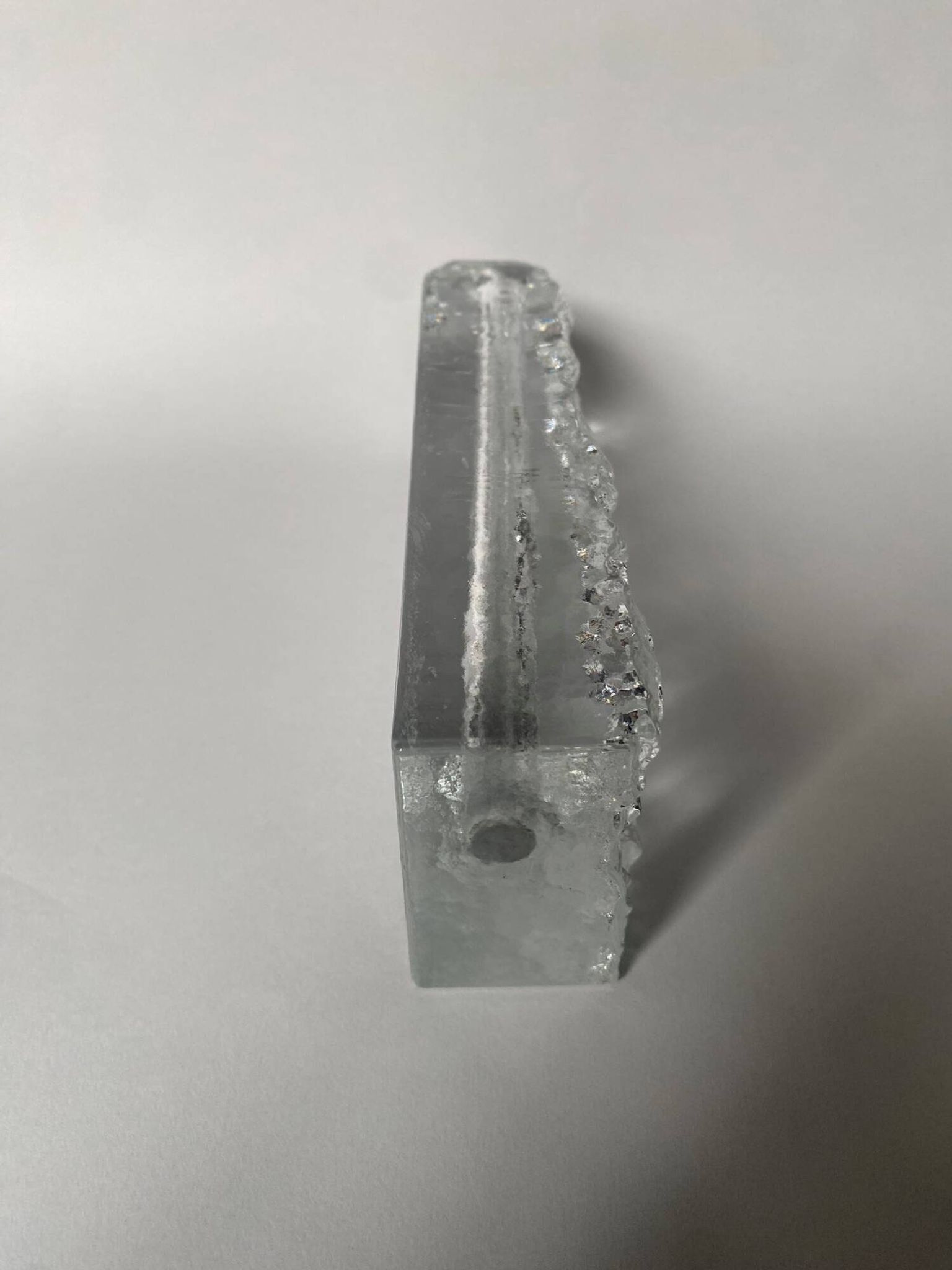 Frosted glass vase from the 1970s