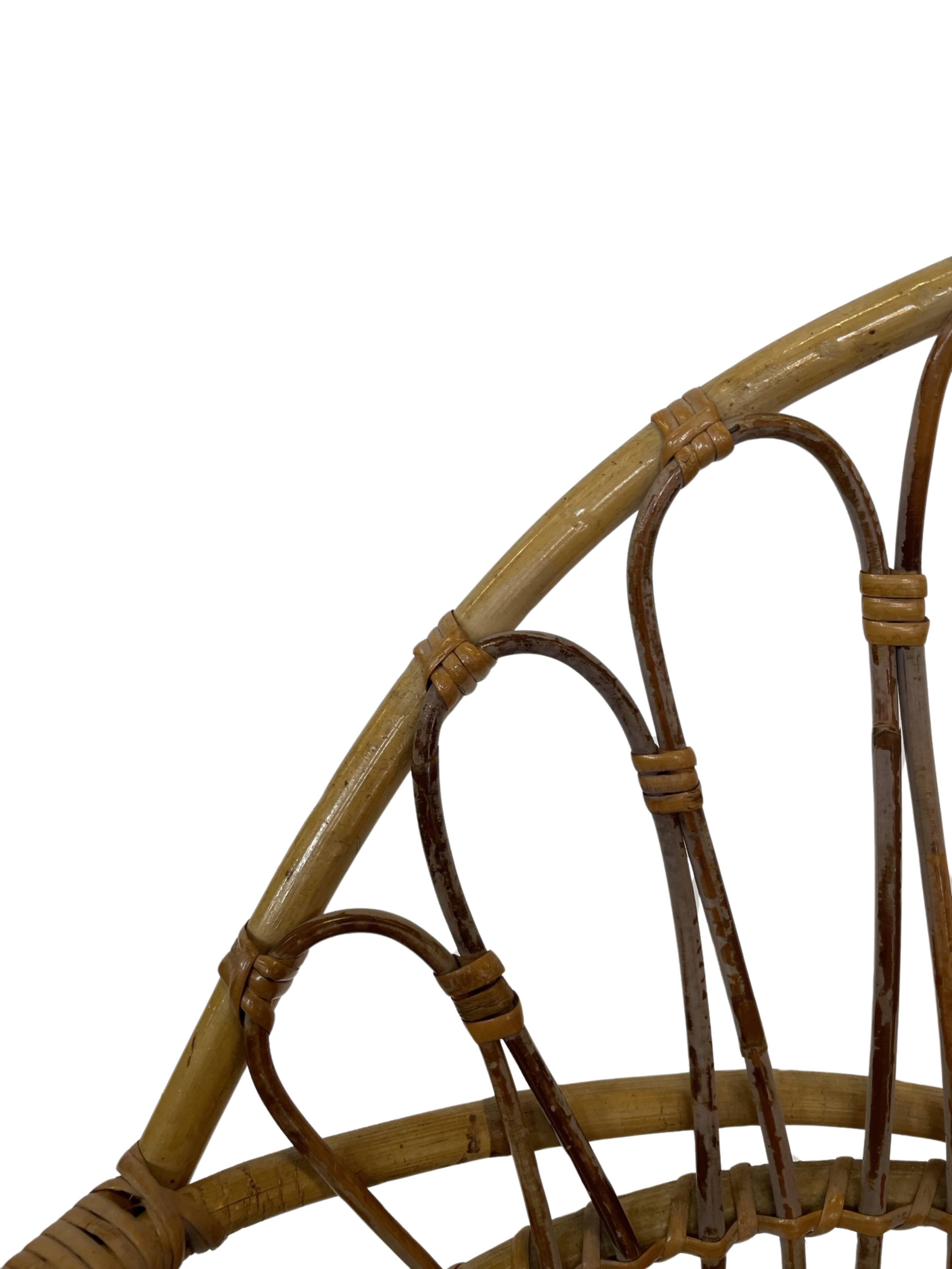 Rattan chair by Dirk van Sliedregt Rohe Noordwolde 1960 in the Netherlands