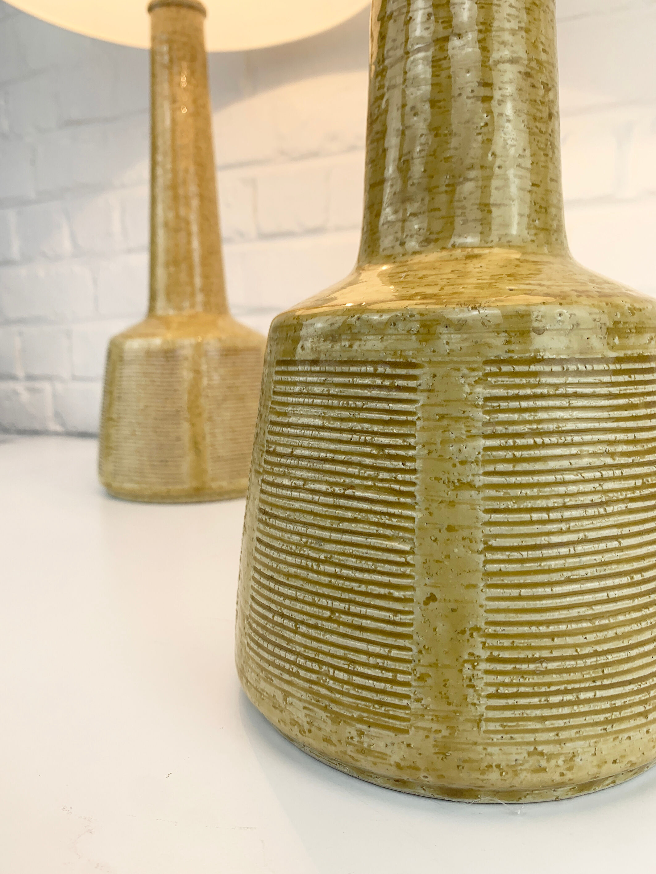 Pair of Ceramic Table Lamps Palshus, Denmark, design Esben Klint for Le Klint