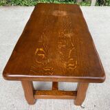 Table basse de ferme ou monastère en chêne massif 95cm