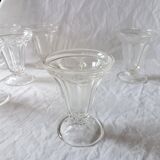 Lot of 8 old ice cups in bistro glass