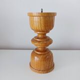 Set of 4 Scandinavian turned wooden candle holders