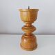 Set of 4 Scandinavian turned wooden candle holders