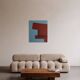 Minimalist canvas "structure in blue and red"