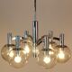 Chrome and glass vintage by Kaiser lights chandelier