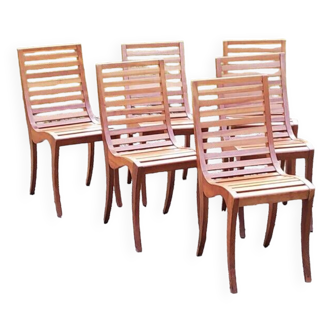 Set of 6 cherry wood chairs (1992)