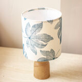 Lamp small stoneware pot - leaf pattern