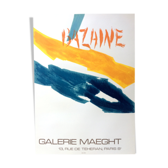 Original lithograph poster by Jean Bazaine, Galerie Maeght, 1972