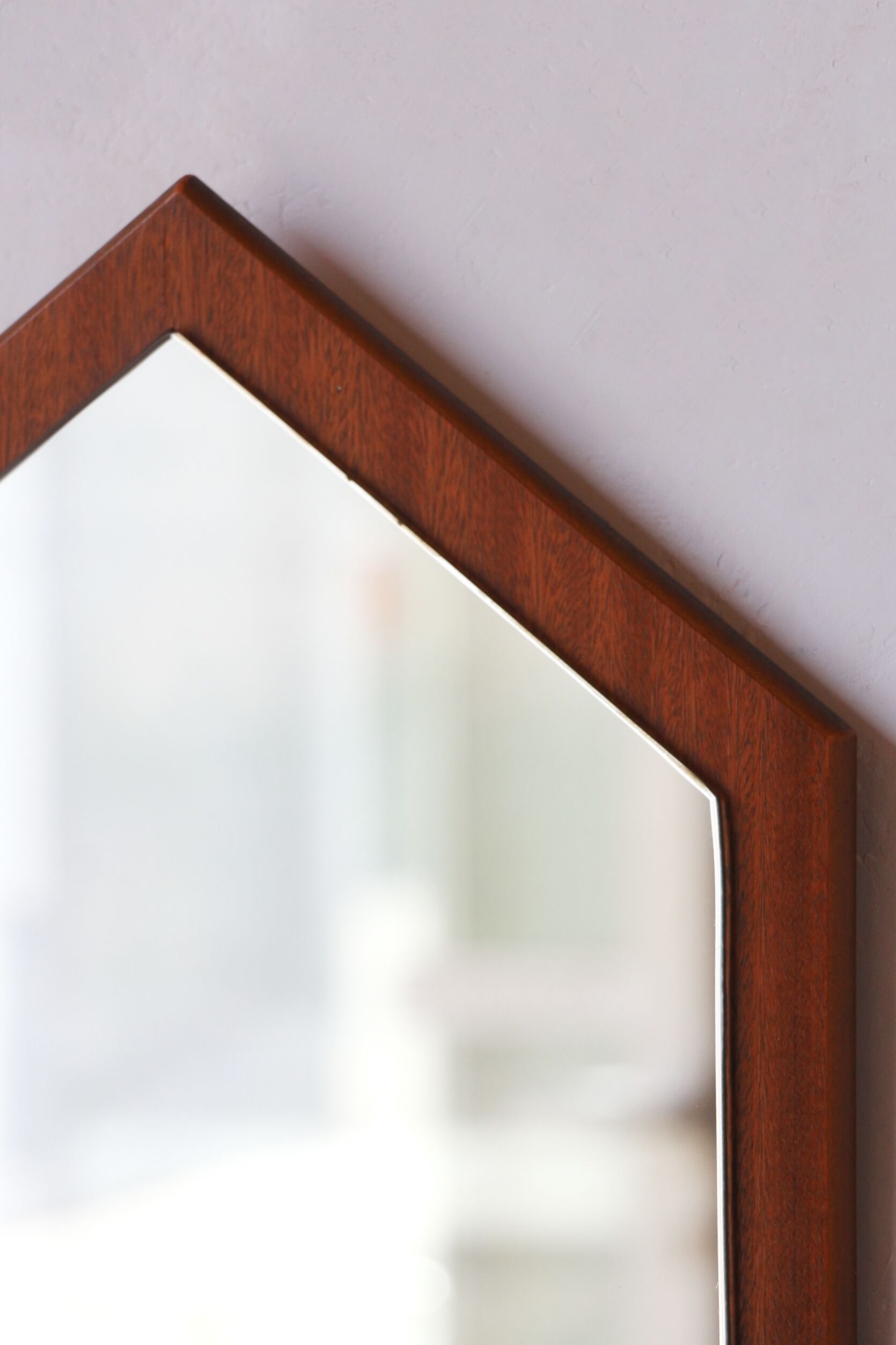 Teak diamond mirror - Scandinavian