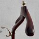 Night jack, anthropomorphic, brass mahogany, Ico Parisi, Fratelli Reguitti, 1950