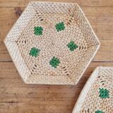 Duo raffia baskets