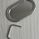 small oval metal tray