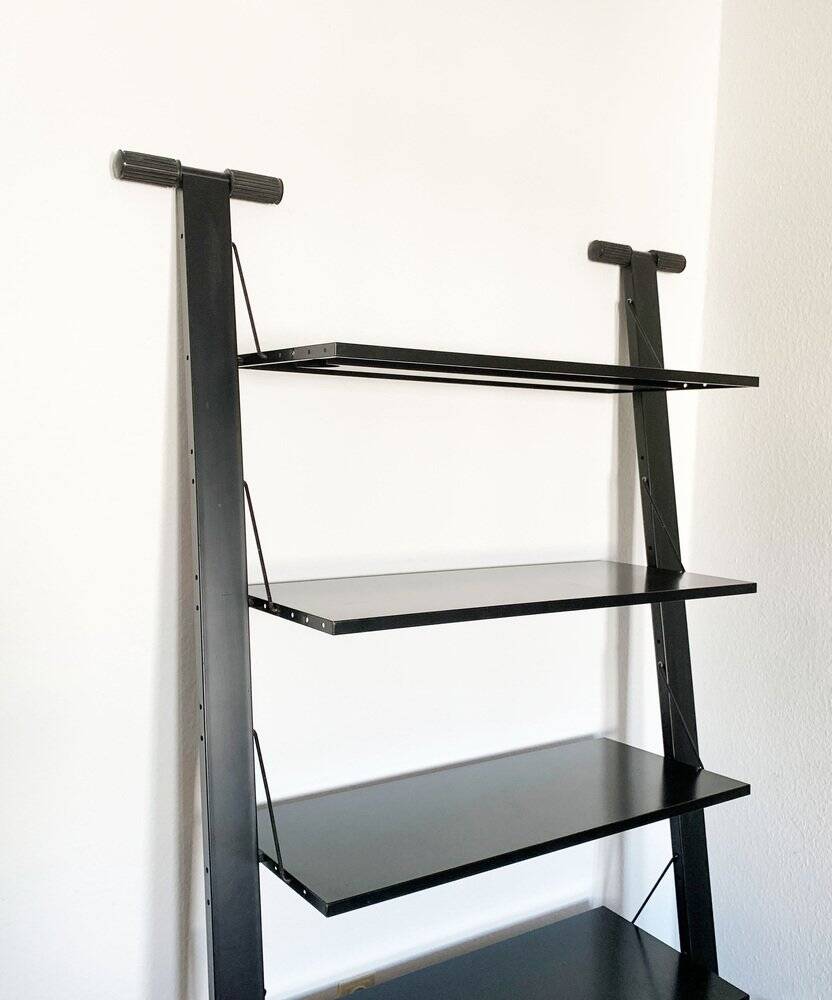 Postmodern Italian graffiti shelf by Rodney Kinsman for Bieffeplast, 1980s.