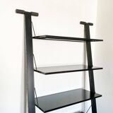 Postmodern Italian graffiti shelf by Rodney Kinsman for Bieffeplast, 1980s.