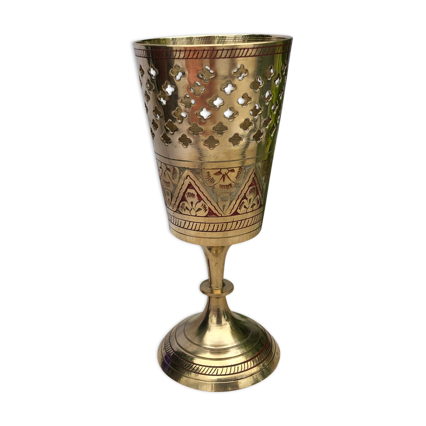 Golden brass incense holders INDIA.