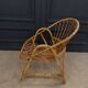 Paire de fauteuils en rotin, travail français 1960