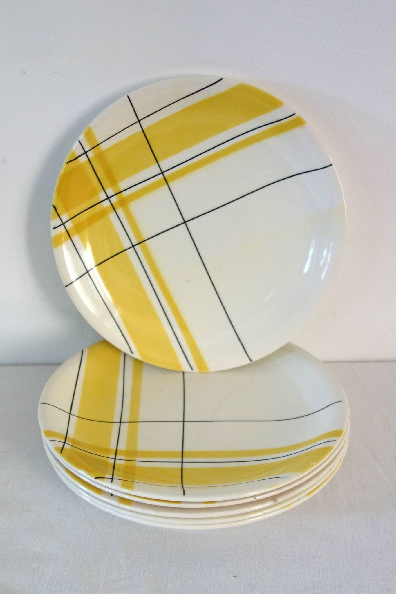 6 assiettes plates Salins modèle Montréal vintage