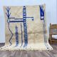Handmade traditional natural wool rug size 3/4 m