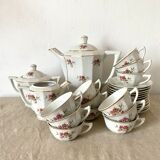Antique tea set in Chauvigny porcelain