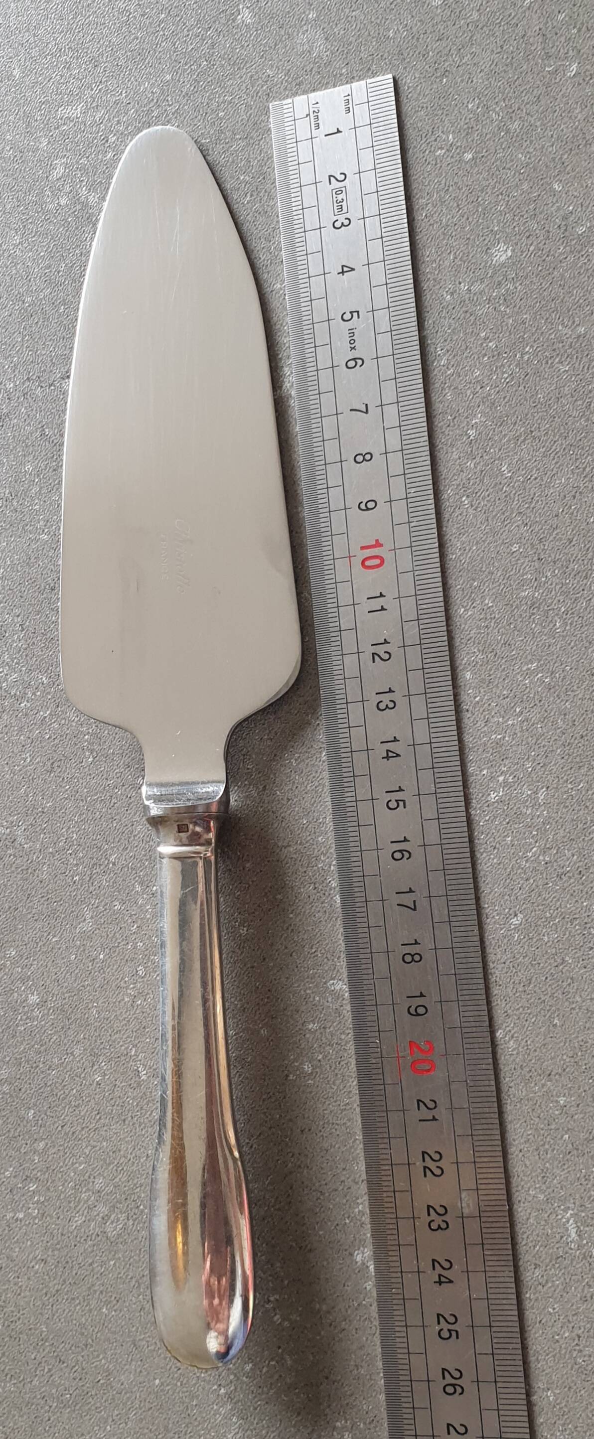 Set of 12 dessert forks and a cake server.