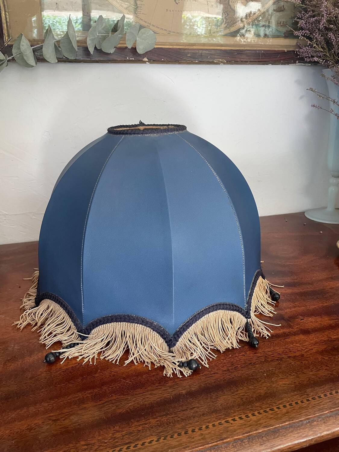 Vintage fringed lampshade 27cm