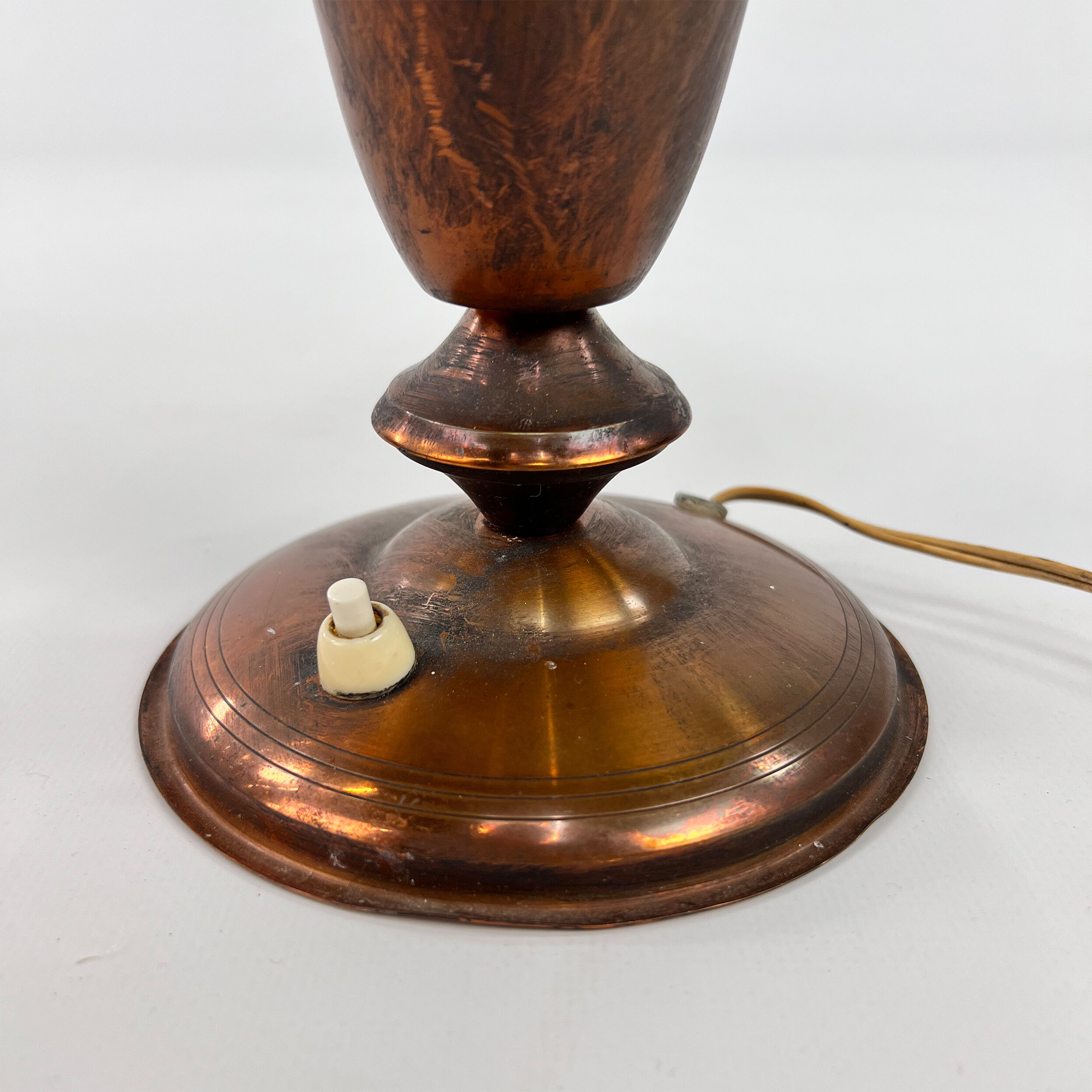 Copper chalice lamp 1950