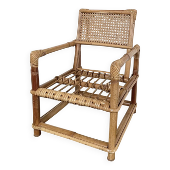 Fauteuil en rotin pour enfant