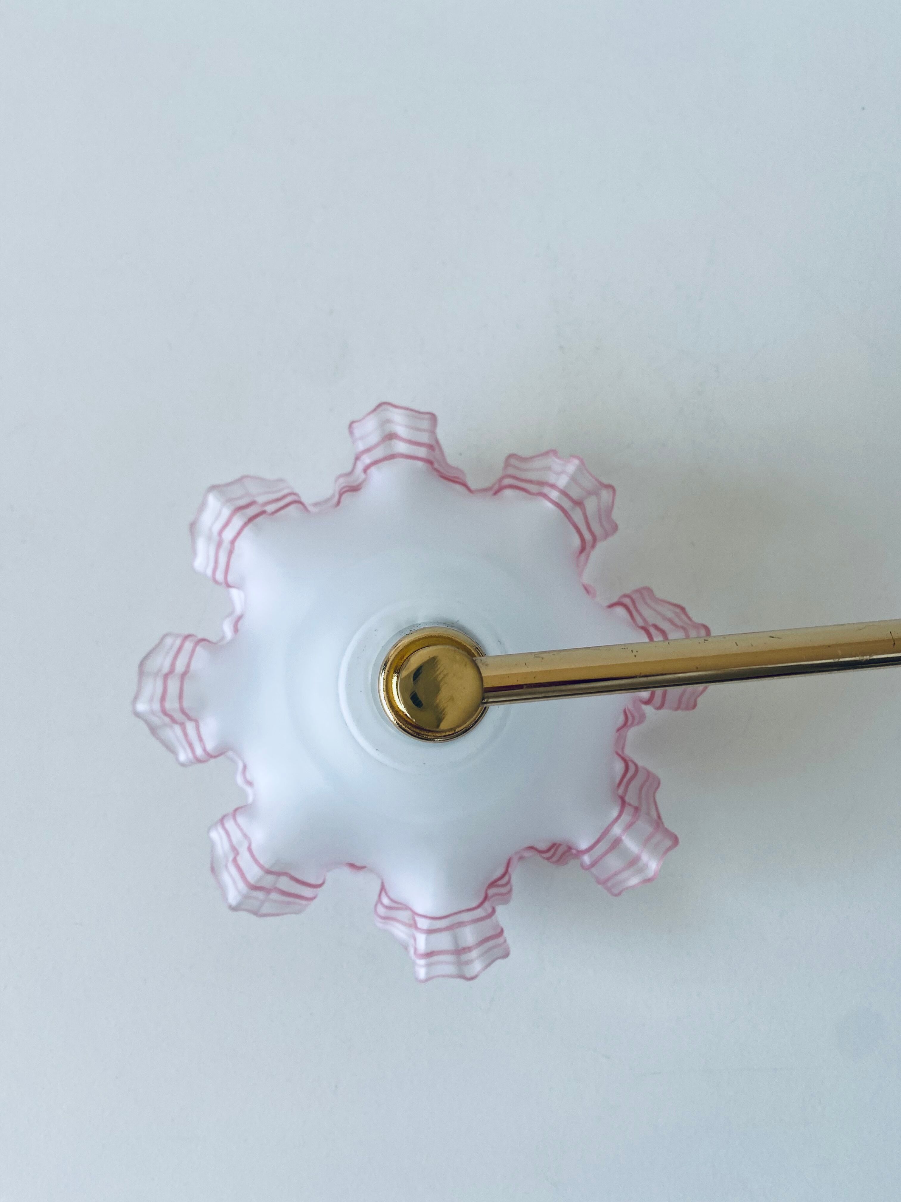 Telescopic wall light, brass and glass