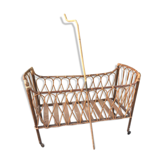 Rattan baby bed