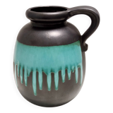 Black and Teal Fat Lava Ceramic Vase Multi-Color 484-30 Scheurich WGP