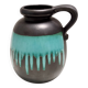 Black and Teal Fat Lava Ceramic Vase Multi-Color 484-30 Scheurich WGP