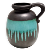 Black and Teal Fat Lava Ceramic Vase Multi-Color 484-30 Scheurich WGP