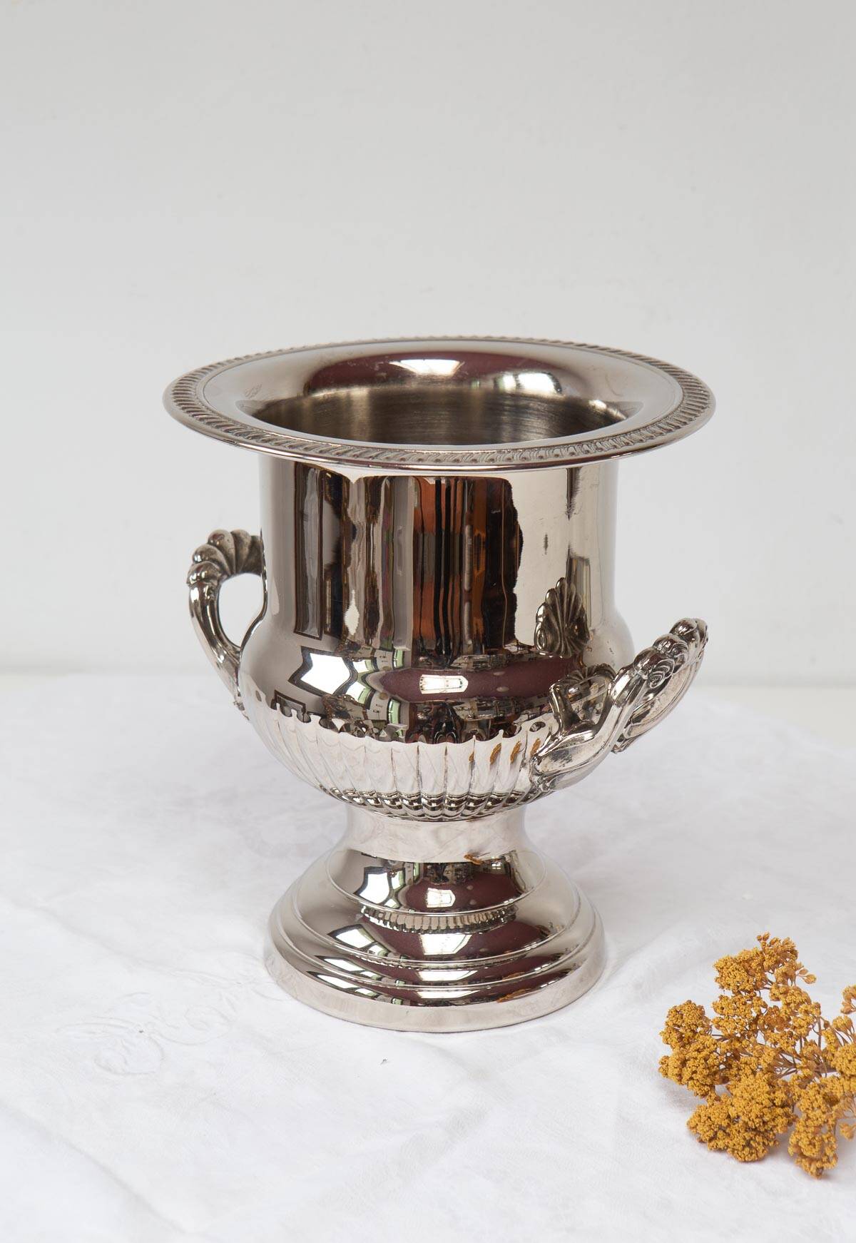 Louis XVI style silver-plated champagne bucket