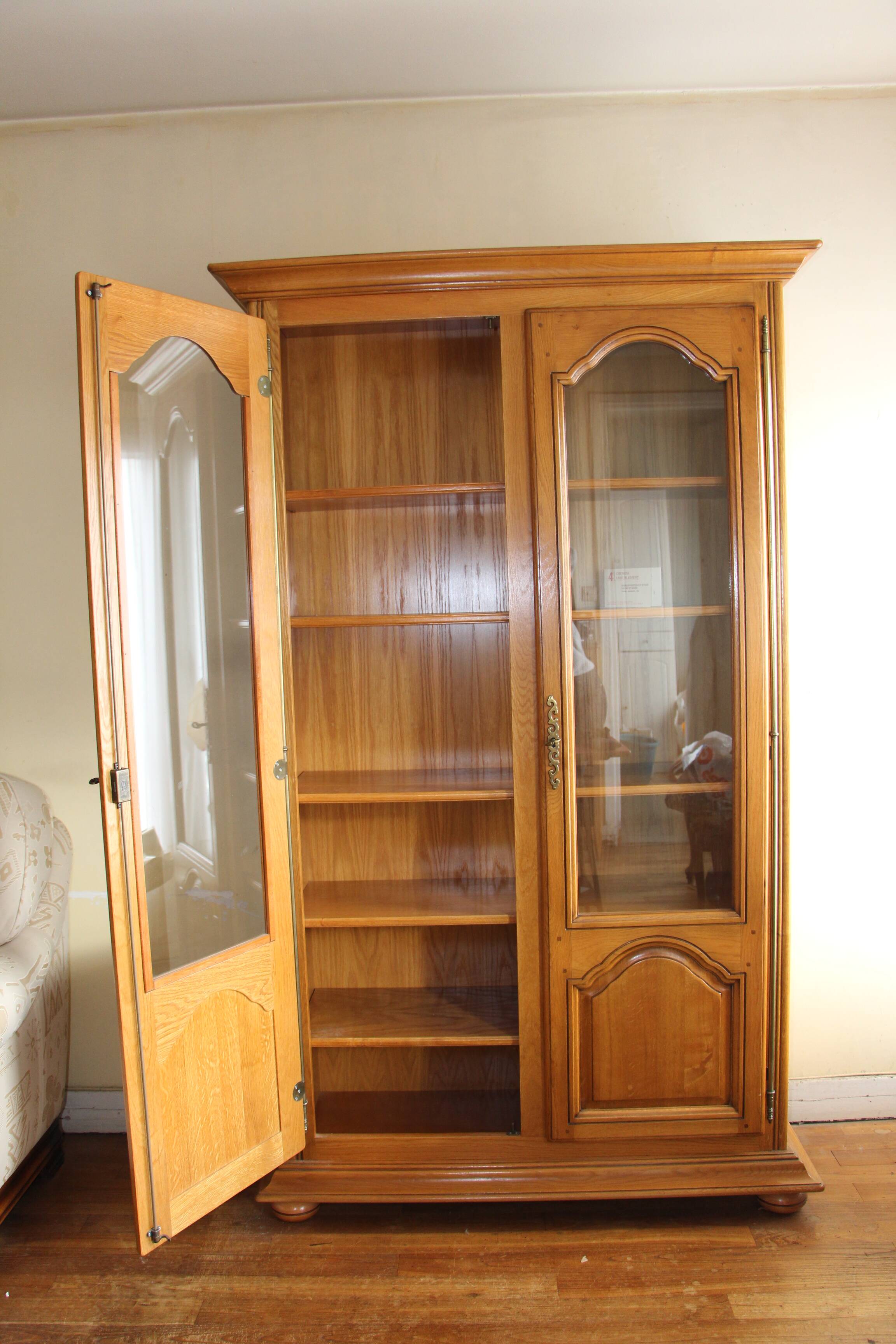 Solid oak bookcase