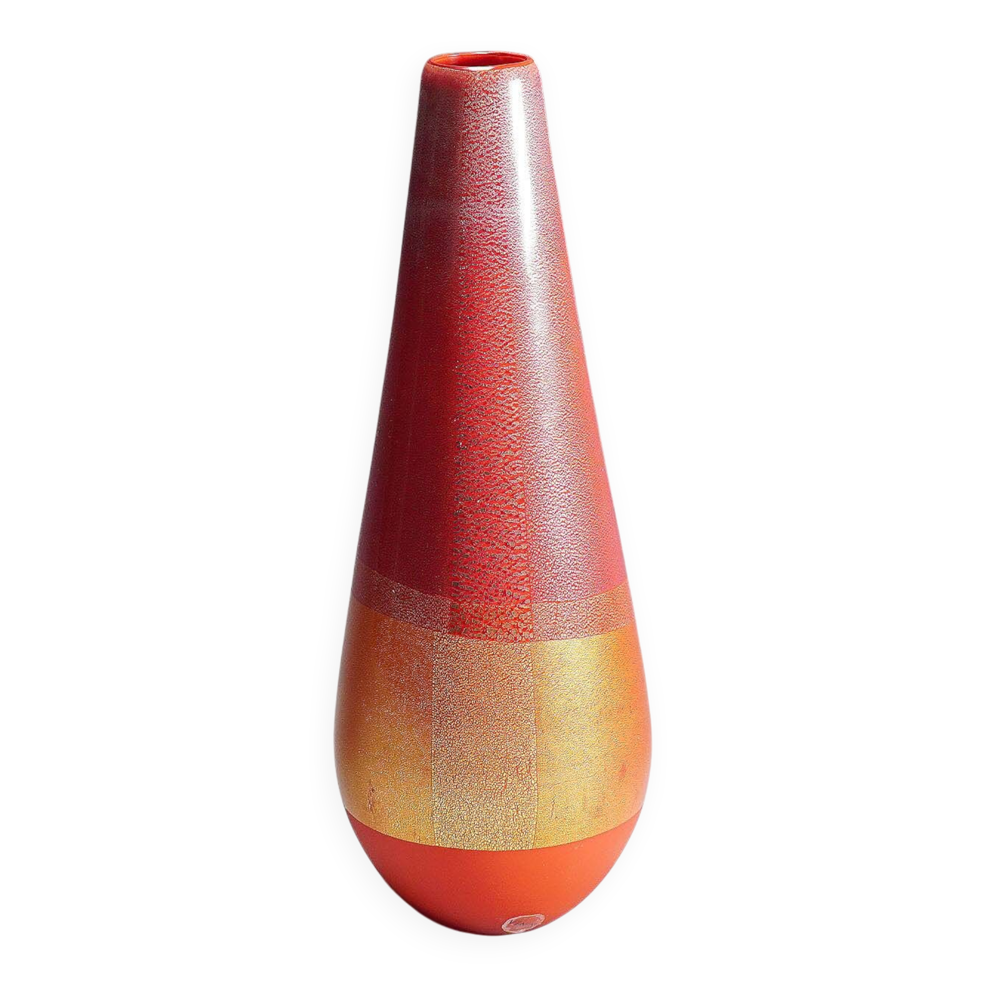 Venini art glass vase from the 'Quarzi' series, Murano 2004