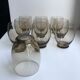 Set of 9 design art deco smoked glass water glasses 30s