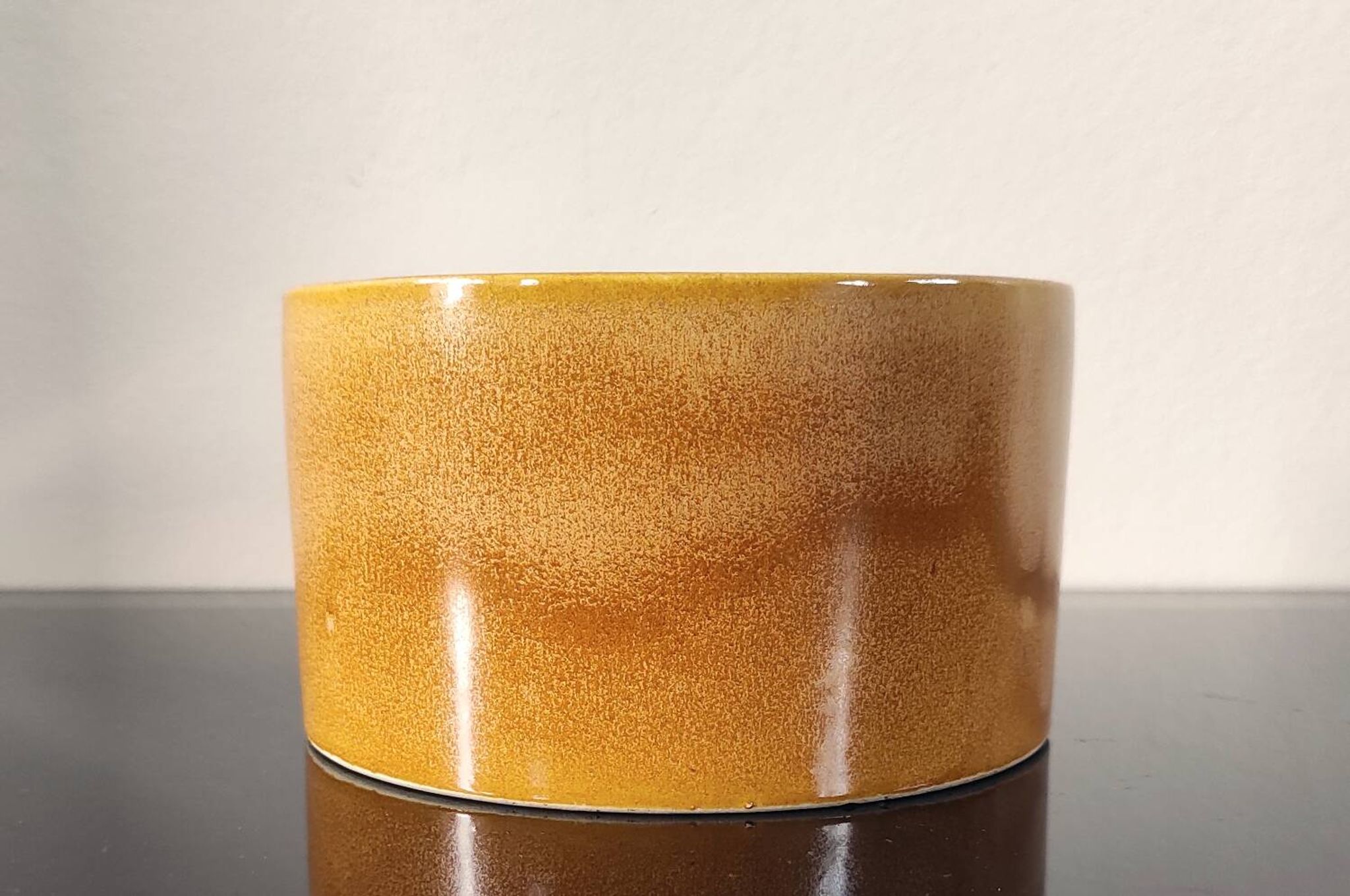 Cache-pot vintage années 70 en céramique émaillée