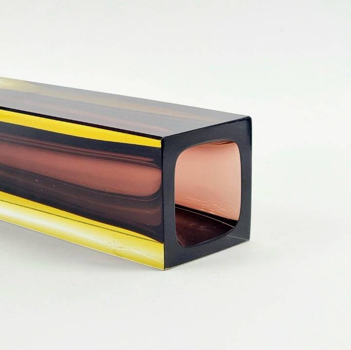 XXL Mid-Century Sommerso Murano Glass Vase by F.Poli for Mandruzzato, 1970s