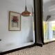 Vintage 1930s triptych barber mirror in ivory faux leather Art Deco - 27 x