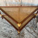 Table Basse Triangulaire Bambou Rotin + Plateaux Cannées Modèle Unique