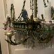 Louis XVI style chandelier in bronze and crystal pendants XIX Century