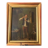 Oil on copper plate 19th century