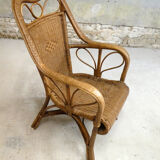 Vintage rattan armchair