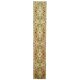 Tapis couloir vintage turc Oushak fait main en laine et coton jaune 59x378