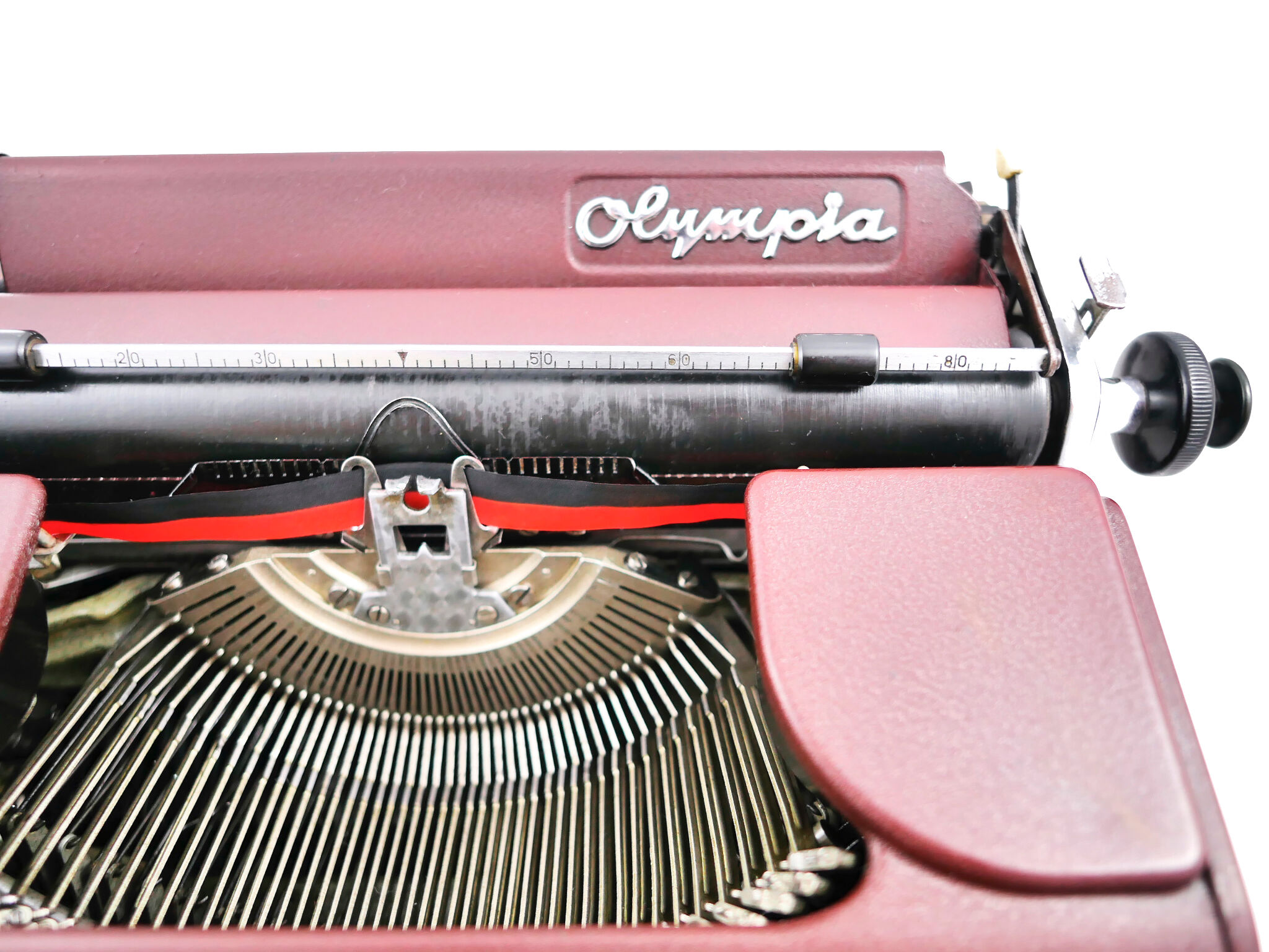 Olympia bordeaux revised typewriter with new ribbon