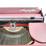 Olympia bordeaux revised typewriter with new ribbon